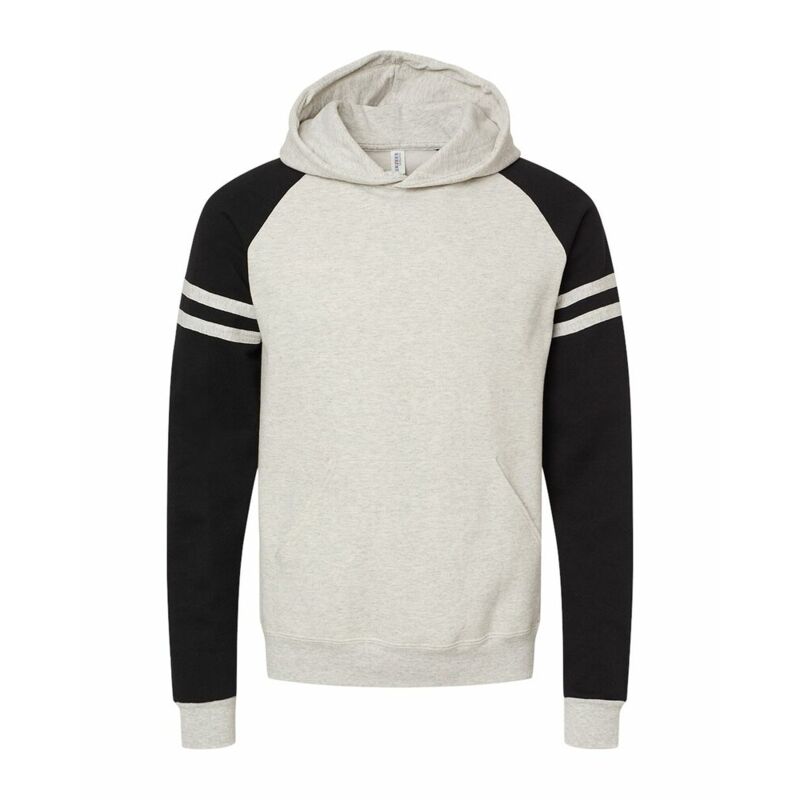 Unisex Nublend® Varsity Colorblocked Raglan Hooded Sweatshirt Thumbnail