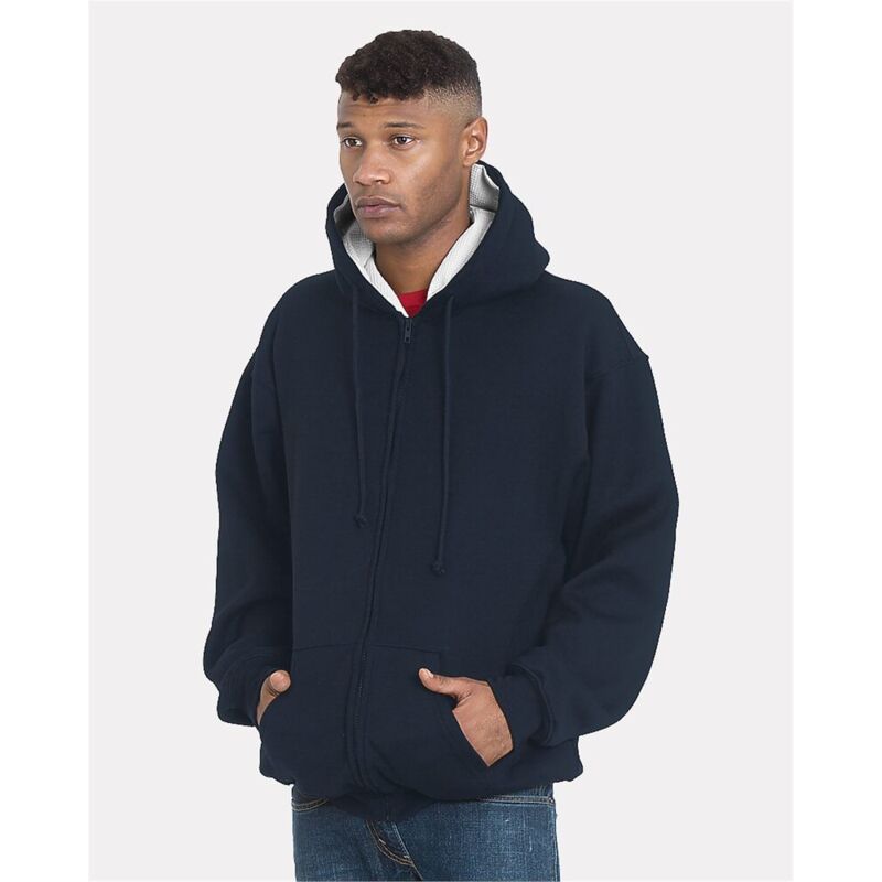 Unisex USA-Made Super Heavy Thermal Lined Full-Zip Hooded Sweatshirt Thumbnail