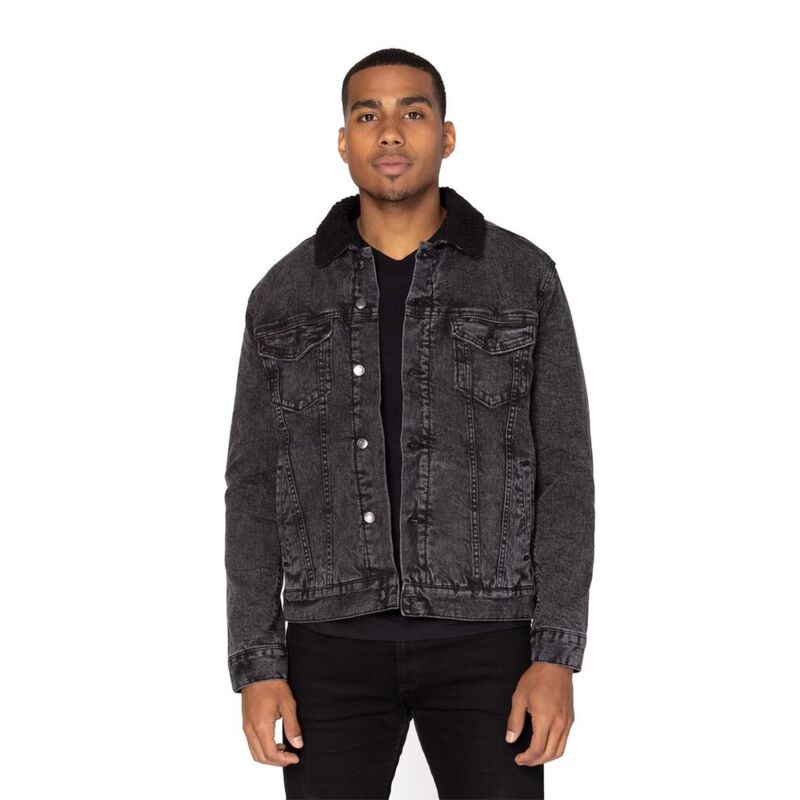 Unisex Sherpa-Lined Denim Jacket Thumbnail