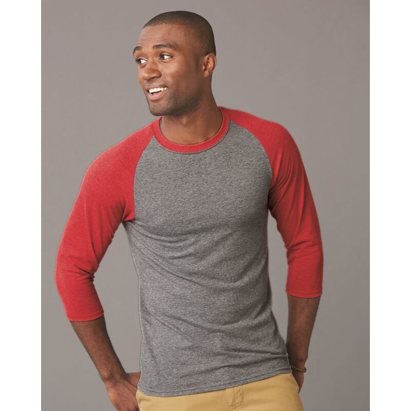 Unisex Triblend Three-Quarter Raglan Baseball T-Shirt Thumbnail