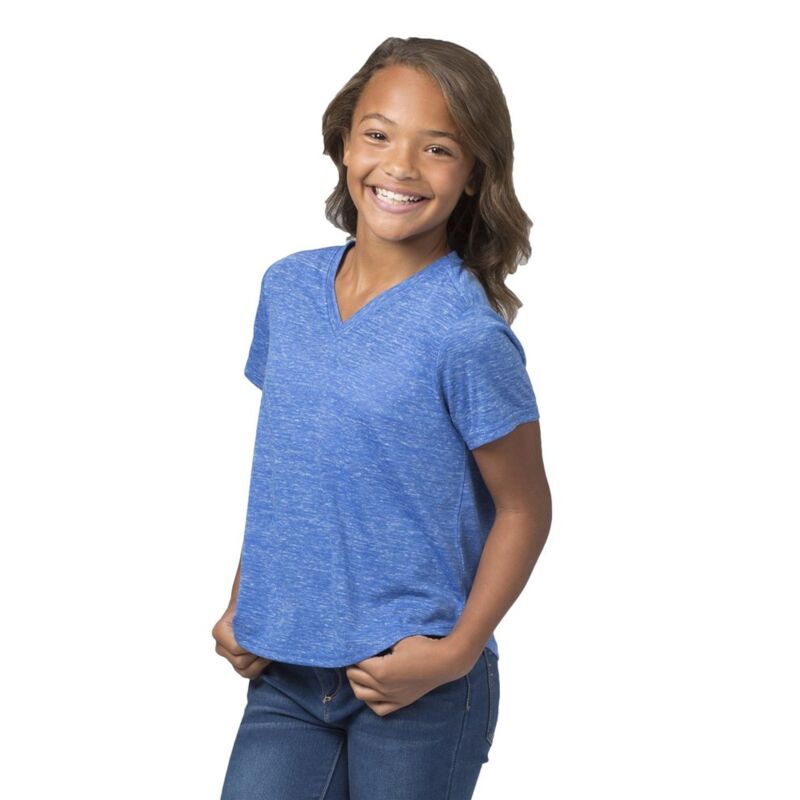 Girls' Snow Heather V-Neck T-Shirt Thumbnail