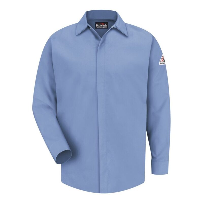 Men's Tall Concealed-Gripper Pocketless Work Shirt Thumbnail